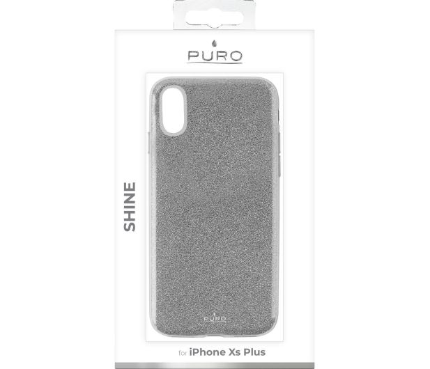 Etui Glitter Shine Cover do iPhone XS Max srebrne - 1384609 - zdjęcie 2